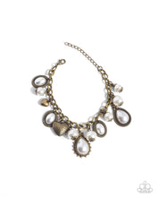 Load image into Gallery viewer, Paparazzi Accessories - Complete Look - Pearly Pact - Brass