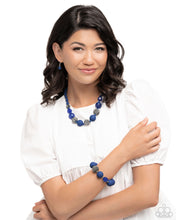 Load image into Gallery viewer, Paparazzi Accessories - Hematite Hallmark - Complete Look - Blue