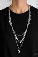 Load image into Gallery viewer, Paparazzi Accessories - Pearl Pageant - Silver Lanyard