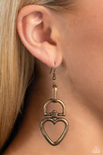 Load image into Gallery viewer, Paparazzi Accessories - Padlock Your Heart - Brass
