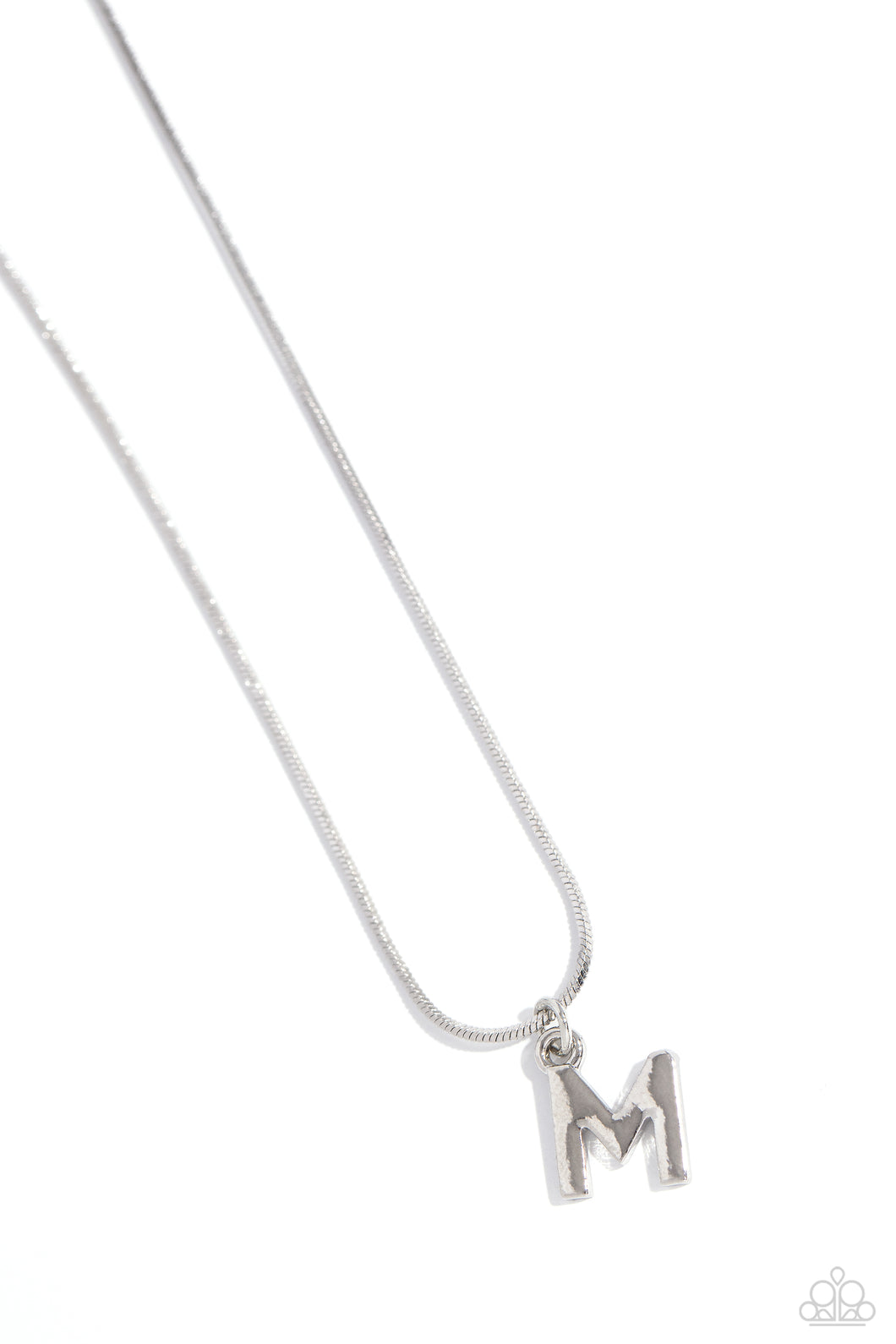 Paparazzi Accessories - Seize the Initial - Silver - M
