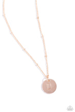 Load image into Gallery viewer, Paparazzi Accessories - Initial Elegance - Rose Gold - D
