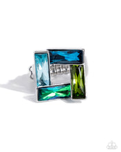 Load image into Gallery viewer, Paparazzi Accessories - Sinuous Square - Blue
