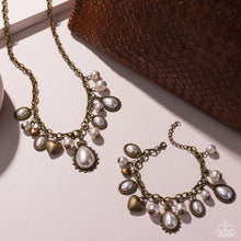 Load image into Gallery viewer, Paparazzi Accessories - Complete Look - Pearly Pact - Brass
