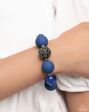 Load image into Gallery viewer, Paparazzi Accessories - Hematite Hallmark - Complete Look - Blue
