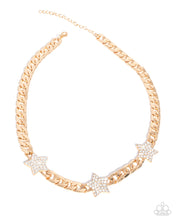 Load image into Gallery viewer, Paparazzi  Accessories - Uncle Sam Stars - Gold
