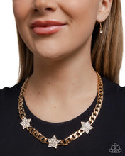 Load image into Gallery viewer, Paparazzi  Accessories - Uncle Sam Stars - Gold

