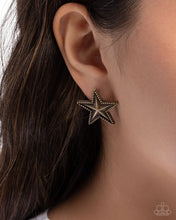 Load image into Gallery viewer, Paparazzi Accessories - Staunch Studs - Brass
