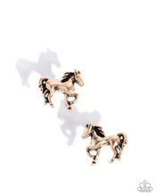 Load image into Gallery viewer, Paparazzi Accessories - Stallion Selfie - Gold
