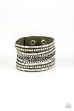 Load image into Gallery viewer, Paparazzi Accessories - Rhinestone Rumble - Green
