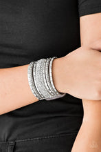 Load image into Gallery viewer, Paparazzi Accessories - Rhinestone Rumble - Silver
