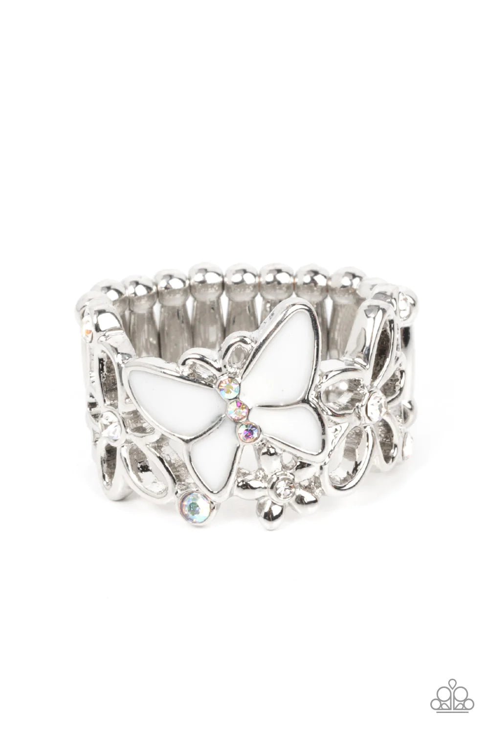 Paparazzi Accessories - All FLUTTERED Up - White