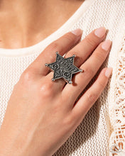 Load image into Gallery viewer, Paparazzi Accessories - Sheriffs Star - Silver
