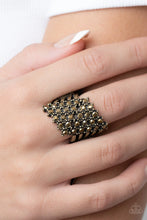 Load image into Gallery viewer, Paparazzi Accessories - Slanted Smolder - Brass
