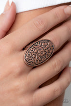 Load image into Gallery viewer, Paparazzi Accessories - Floral Fortress - Copper
