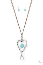 Load image into Gallery viewer, Paparazzi Accessories - Santa Fe Sweetheart - Blue Lanyard
