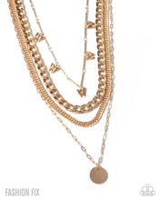 Load image into Gallery viewer, Paparazzi Accessories - Fluttering Fringe - Gold
