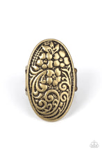 Load image into Gallery viewer, Paparazzi Accessories - Floral Fortress - Brass
