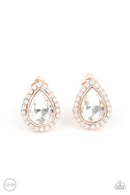 Load image into Gallery viewer, Paparazzi Accessories - Cosmic Castles - Rose Gold Clip-On
