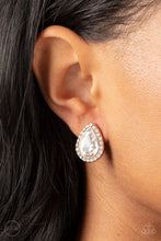 Load image into Gallery viewer, Paparazzi Accessories - Cosmic Castles - Rose Gold Clip-On

