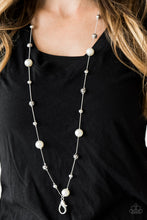 Load image into Gallery viewer, Paparazzi Accessories - Eloquently Eloquent - White Lanyard
