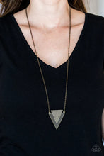 Load image into Gallery viewer, Paparazzi Accessories - Ancient Arrow - Brass
