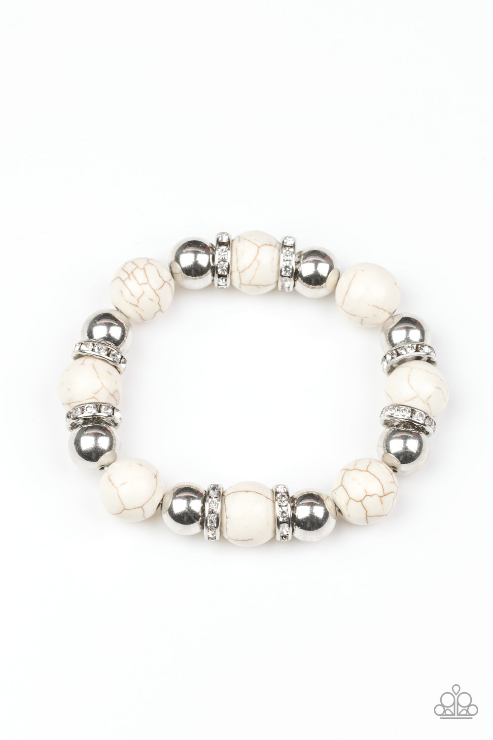 Paparazzi Accessories - Ruling Class Radiance - White