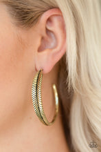 Load image into Gallery viewer, Paparazzi Accessories - Funky Feathers - Brass
