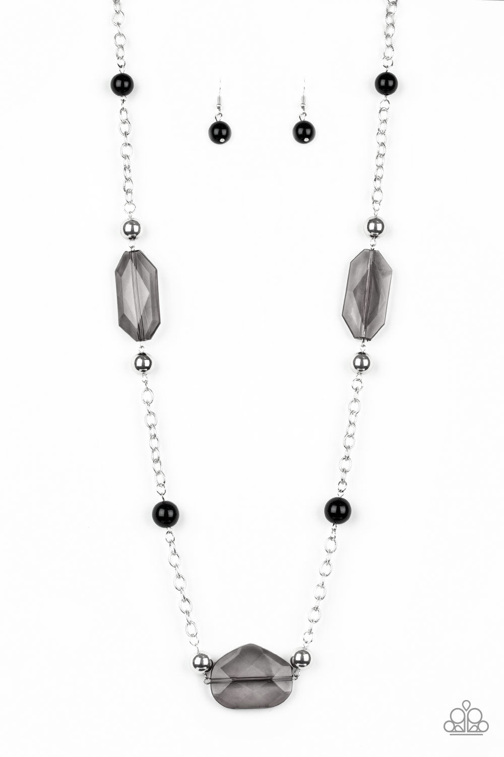 Paparazzi Accessories - Crystal Charm - Black