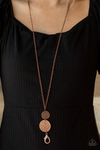 Load image into Gallery viewer, Paparazzi Accessories - Shoulder To Shoulder - Copper Lanyard
