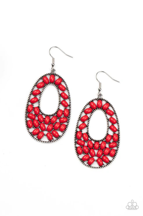 Paparazzi Accessories - Beaded Shores - Red