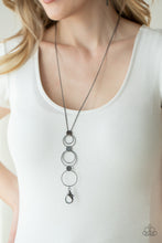 Load image into Gallery viewer, Paparazzi Accessories - Join The Circle - Black Lanyard
