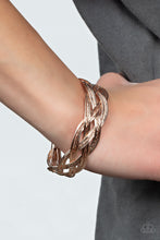 Load image into Gallery viewer, Paparazzi Accessories - Get Your Wires Crossed - Rose Gold

