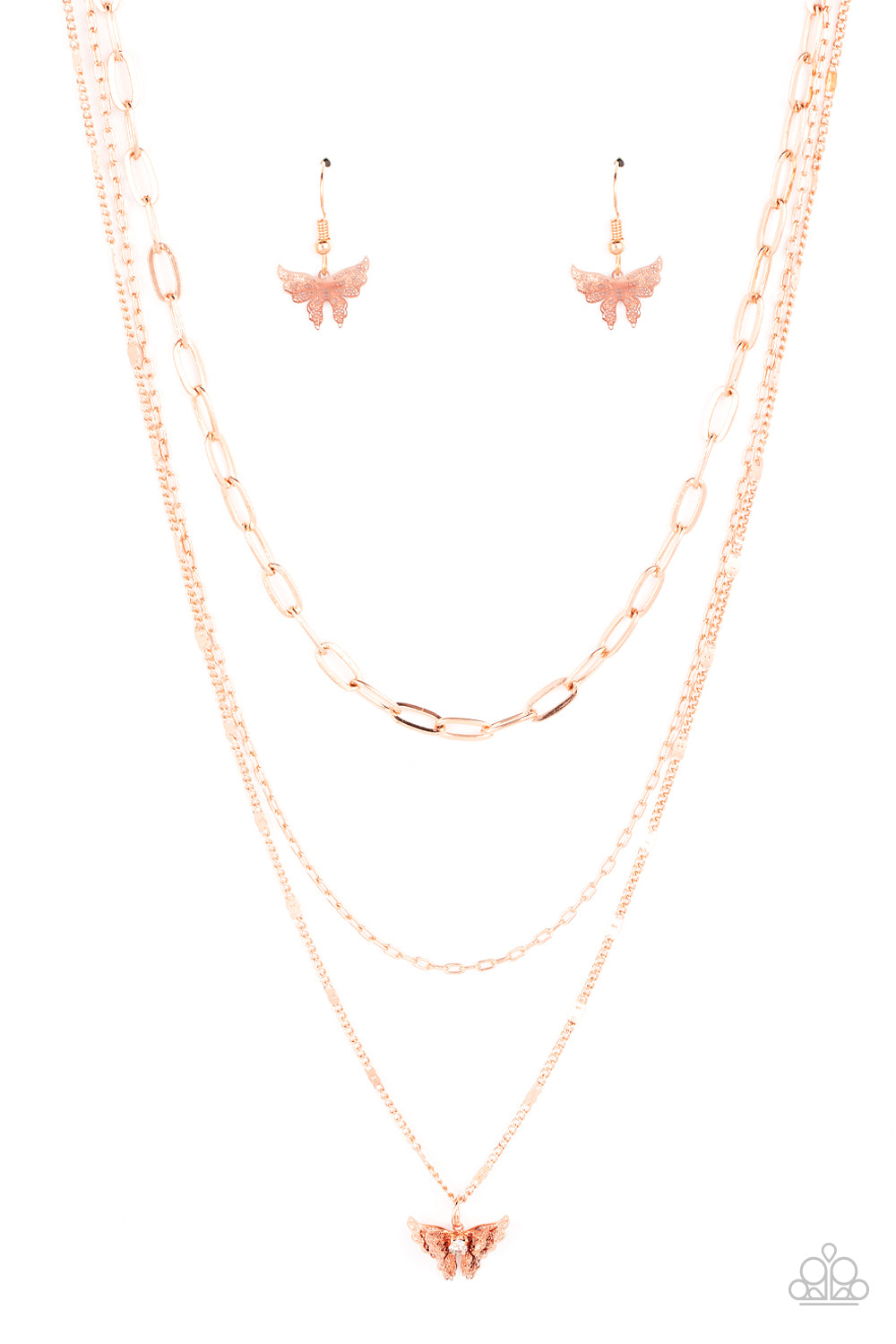 Paparazzi Accessories - Bountiful Butterflies - Copper