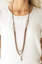 Load image into Gallery viewer, Paparazzi Accessories - Mechanical Mayhem - Copper Lanyard
