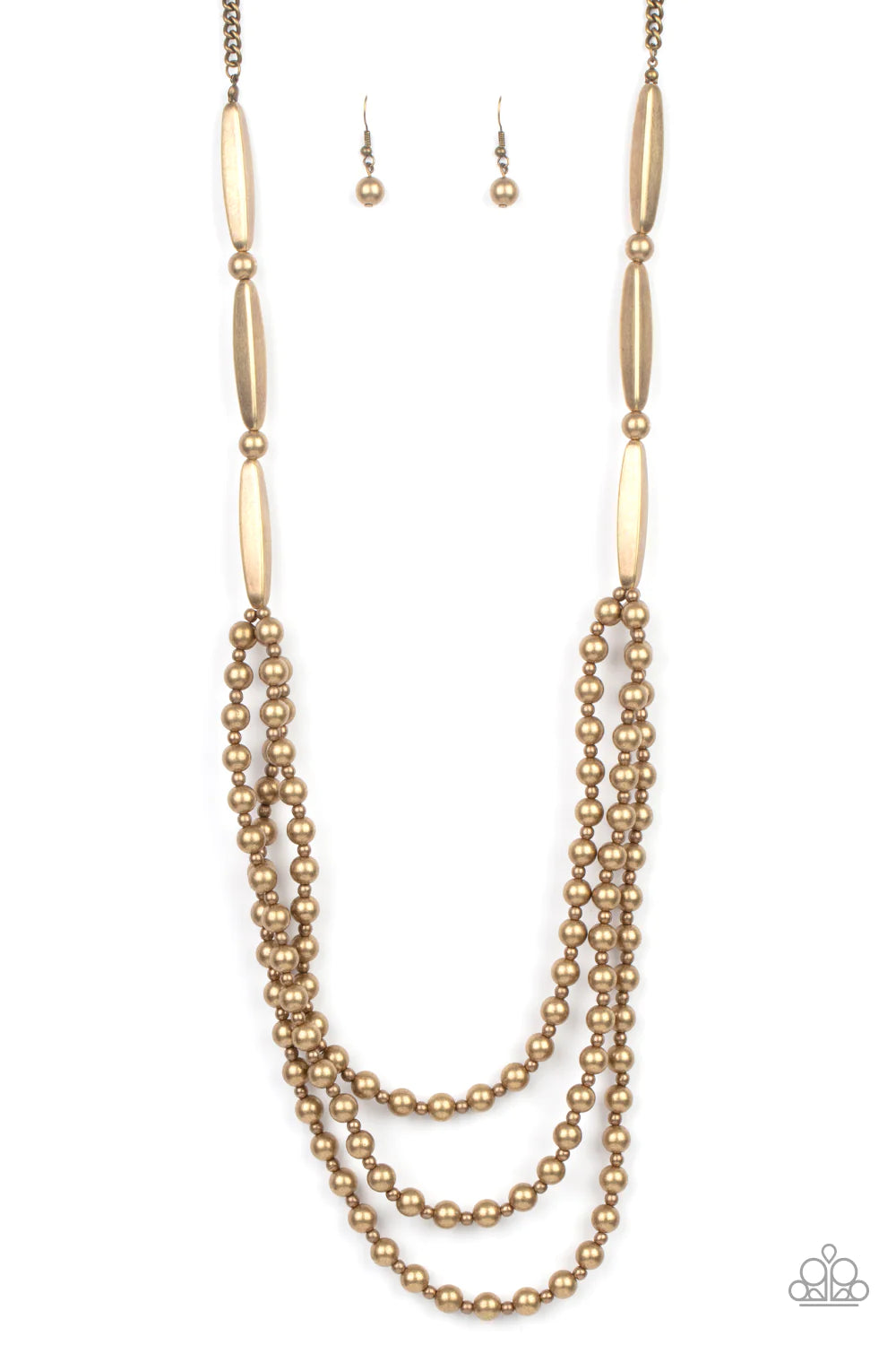 Paparazzi - Beaded Beacon - Brass